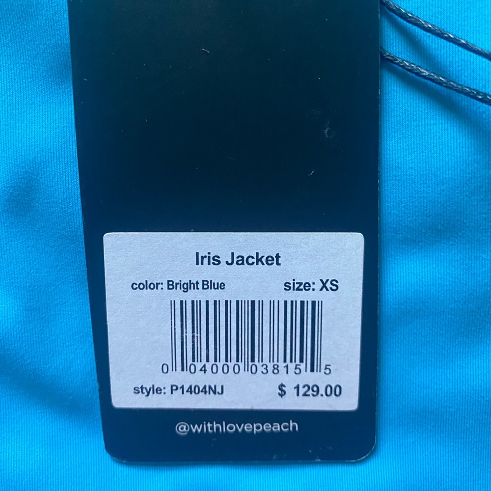 Blue "Iris" Athletic Jacket, Size XS - Picture 5 of 6